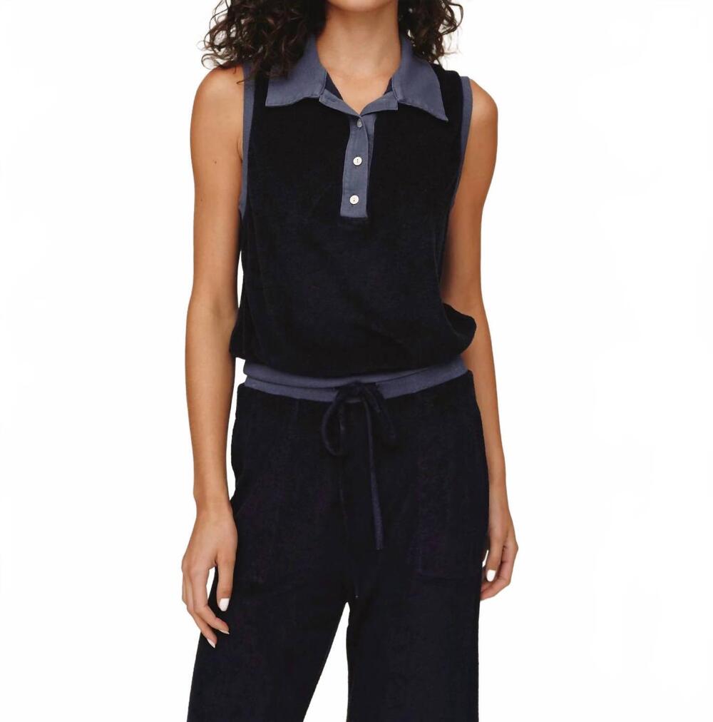 NEW BELLA DAHL sleeveless collar top in nautical night